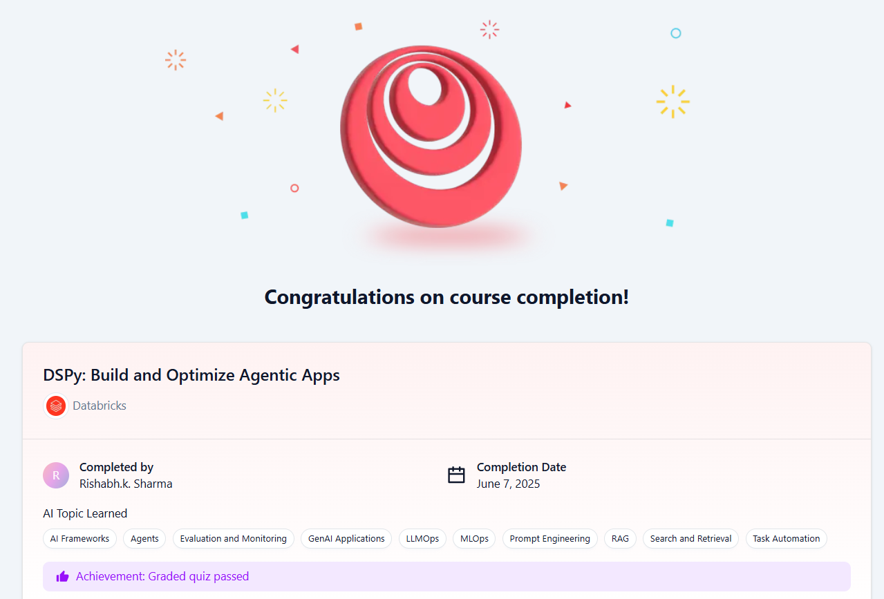DSPy: Build and Optimize Agentic Apps
